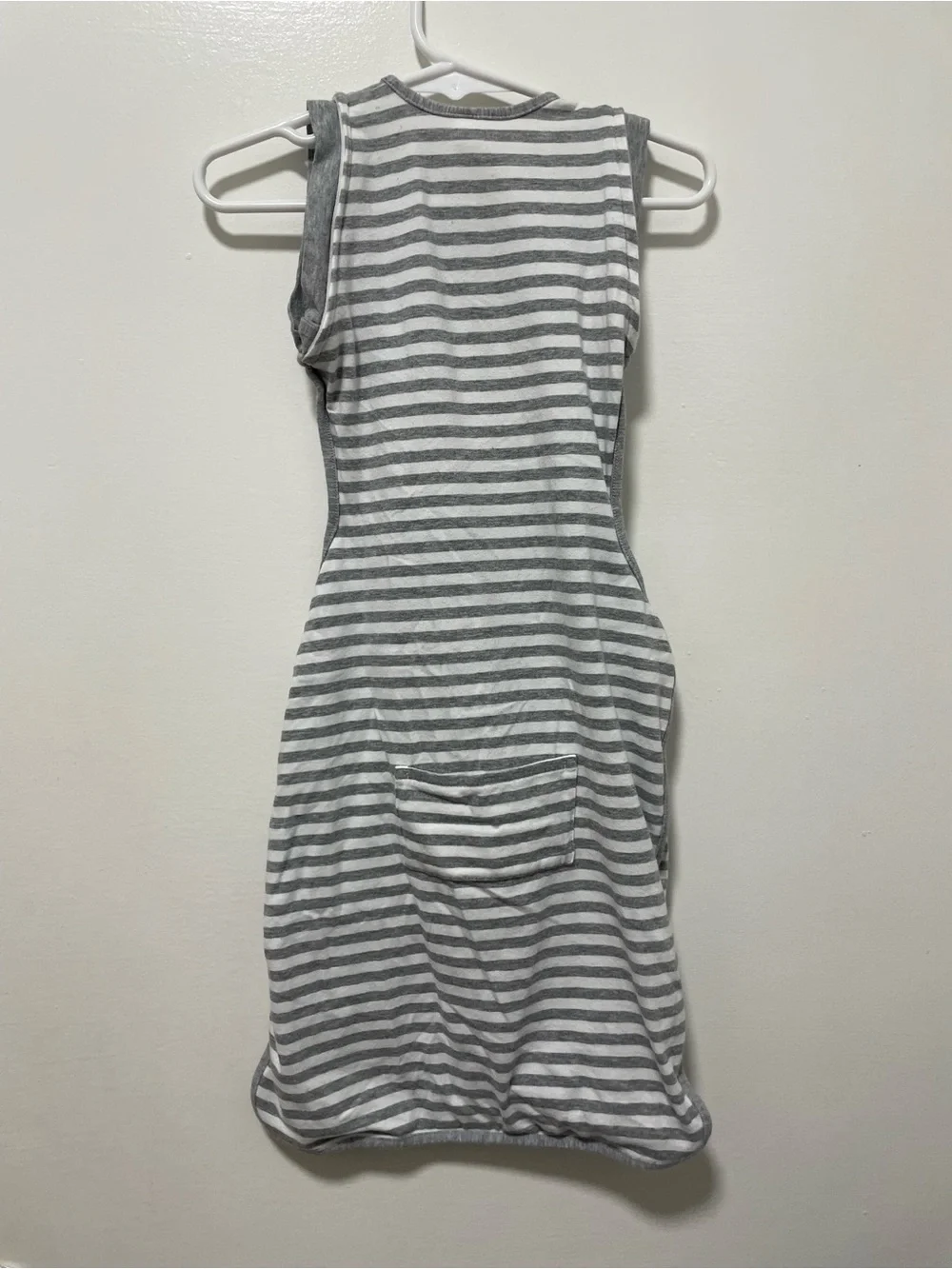 Love to Dream Gray & White Striped Swaddle Sleep Bag